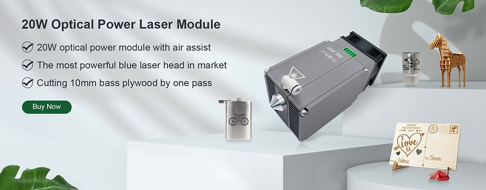 Árbol láser 20W 30W 40W 60W módulo láser con asistencia de aire TTL módulo de luz azul para grabador láser CNC herramientas de corte de carpintería