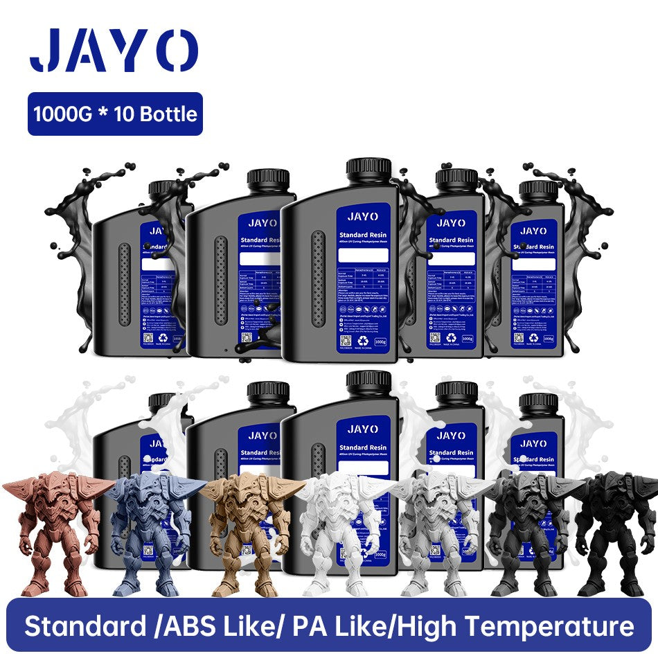 JAYO resina 3D ABS como/como PA/ aunque/alta temperatura/estándar 10KG líquido de curado UV rápido resina UV LCD para materiales de impresora 3D