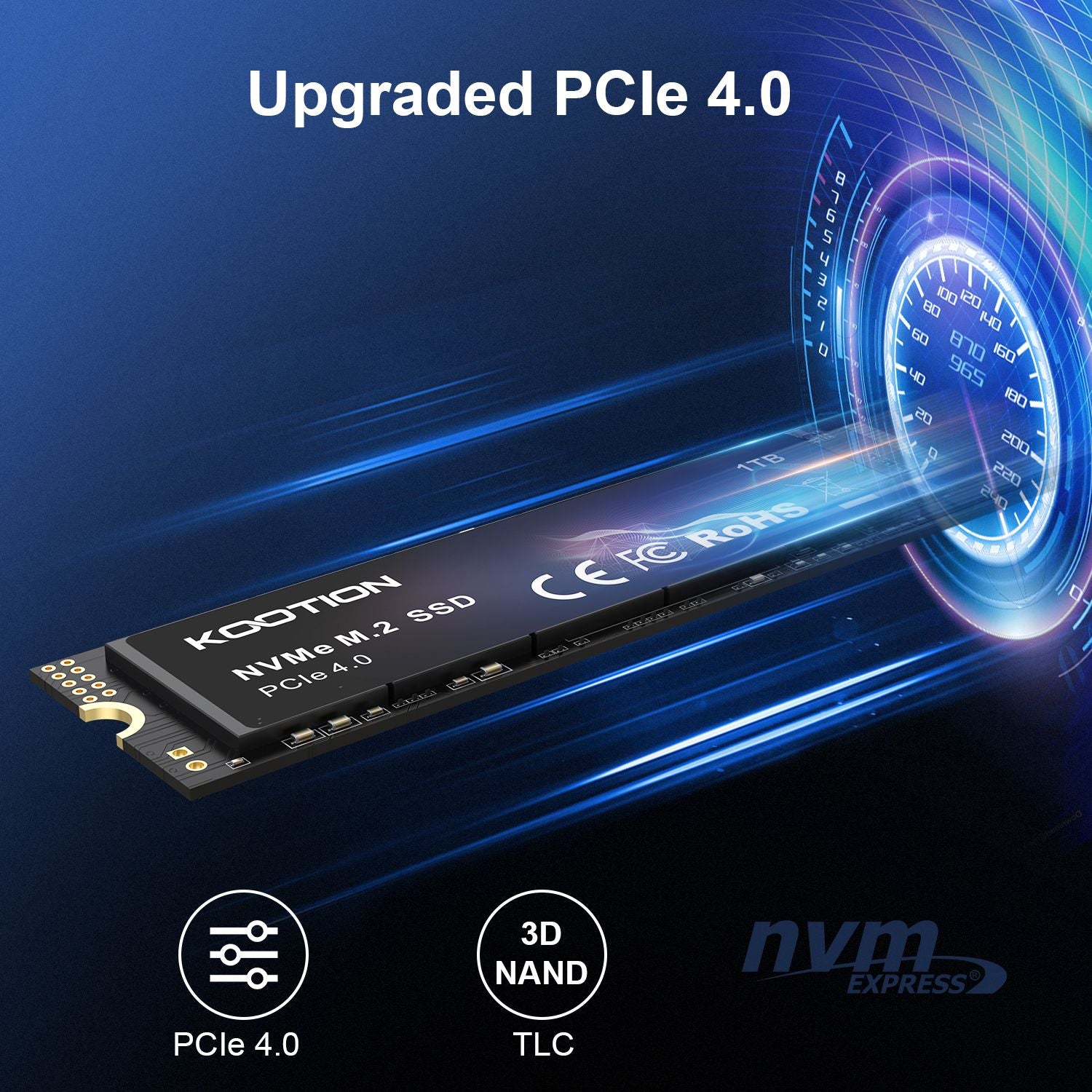 KOOTION X16 SSD Nvme M2 512GB 1TB 2TB Gen4 Nvme SSD disco duro M.2 2280 PCIe 4,0x4 unidad interna de estado sólido para ordenador portátil de escritorio