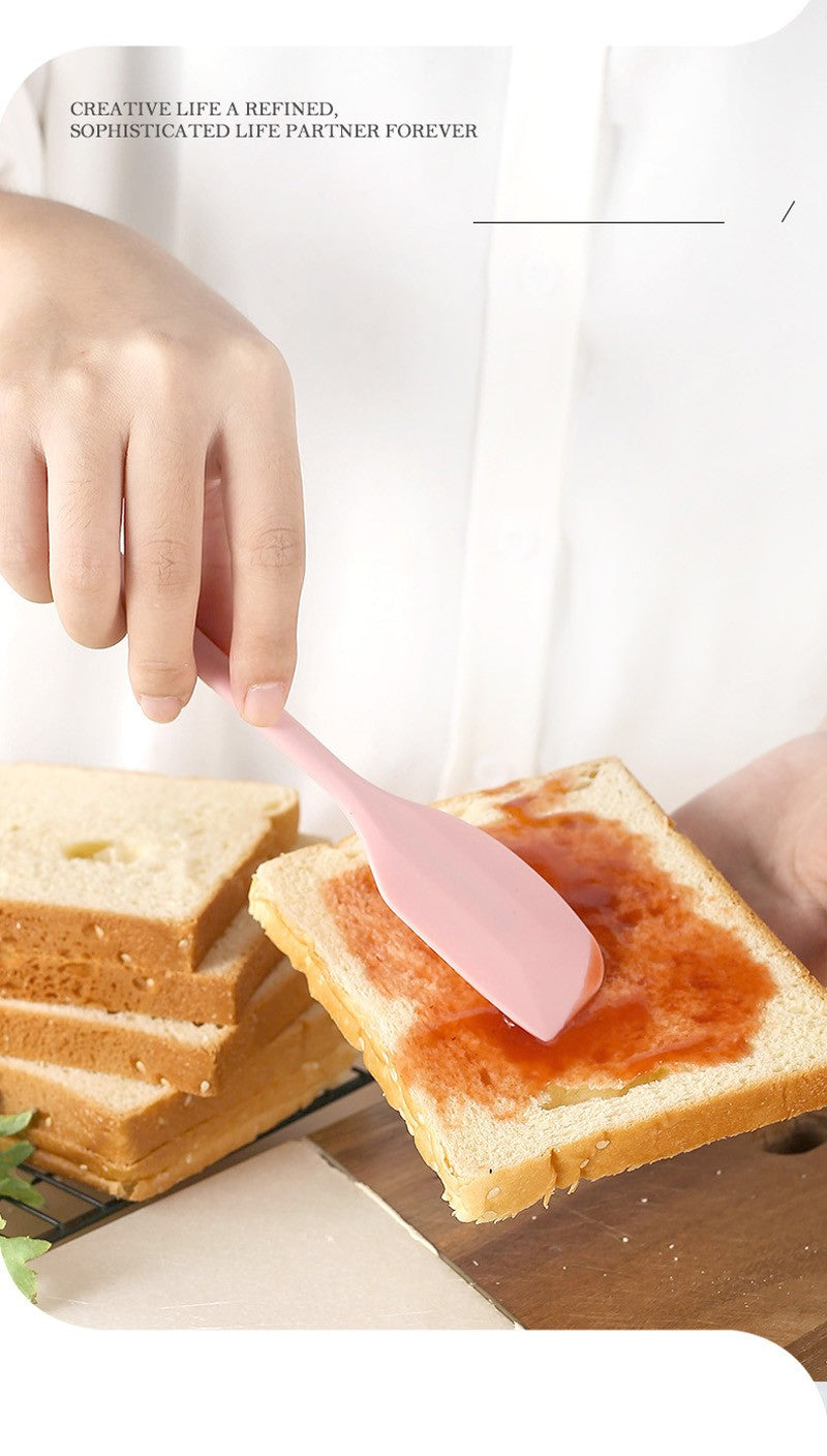 Espátula de crema de silicona antiadherente, herramientas de cocina resistentes al calor para hornear pasteles DIY