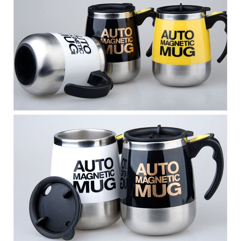 Taza magnética automática para mezclar café y leche, vaso de acero inoxidable 304, batidora creativa, mezclador inteligente, tazas térmicas, novedad