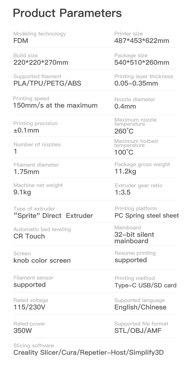 Impresora 3D Creality Ender-3 S1X, Placa Base Silenciosa de 32 Bits, Compatible con Reanudación de Impresión en Caso de Fallo de Energía, Nivelación Automática CR-Touch