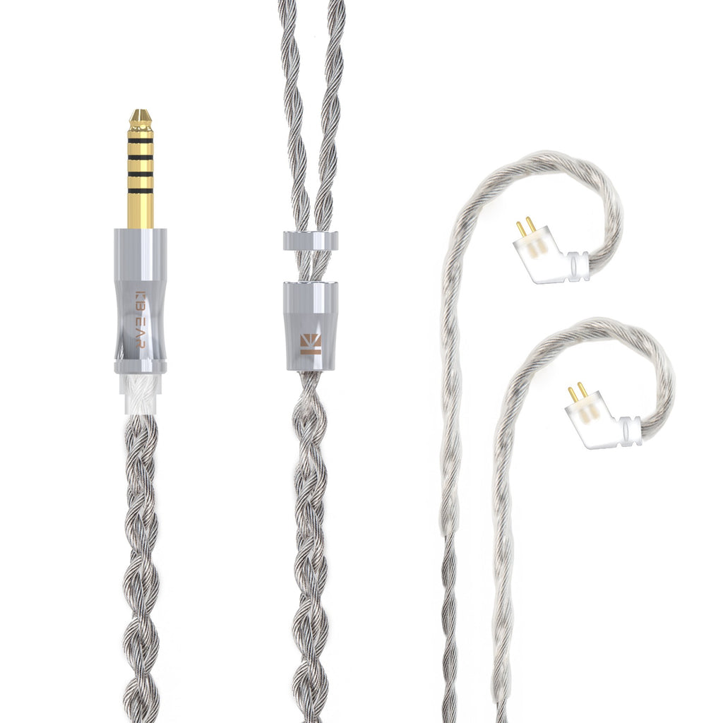 KBEAR Acorde 6N grafeno + 4N OFC Chapado en plata conector de Cable de actualización mezclado trenzado Cable de auriculares para Rosefinch KS2 KS1