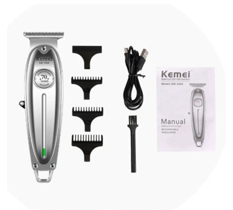 Kemei-Máquina De Cortar pelo, acabado profesional, 1949