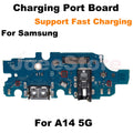 Placa de puerto de carga para Samsung A72 A73 A52 A53 A33 A23 A24 A14 A13 A12 módulo de micrófono USB conector de carga rápida Cable flexible