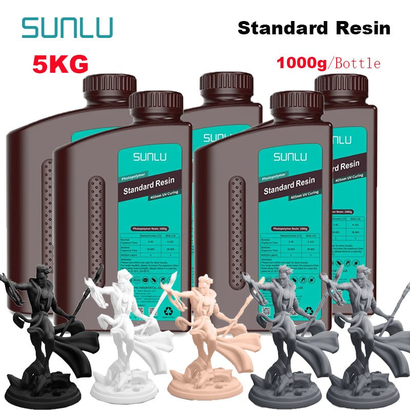 SUNLU-impresora LCD de resina estándar, 5KG, 405nm, curado de fotones, superficie lisa de buena precisión, modelo de bajo olor, Kit de impresión de garaje