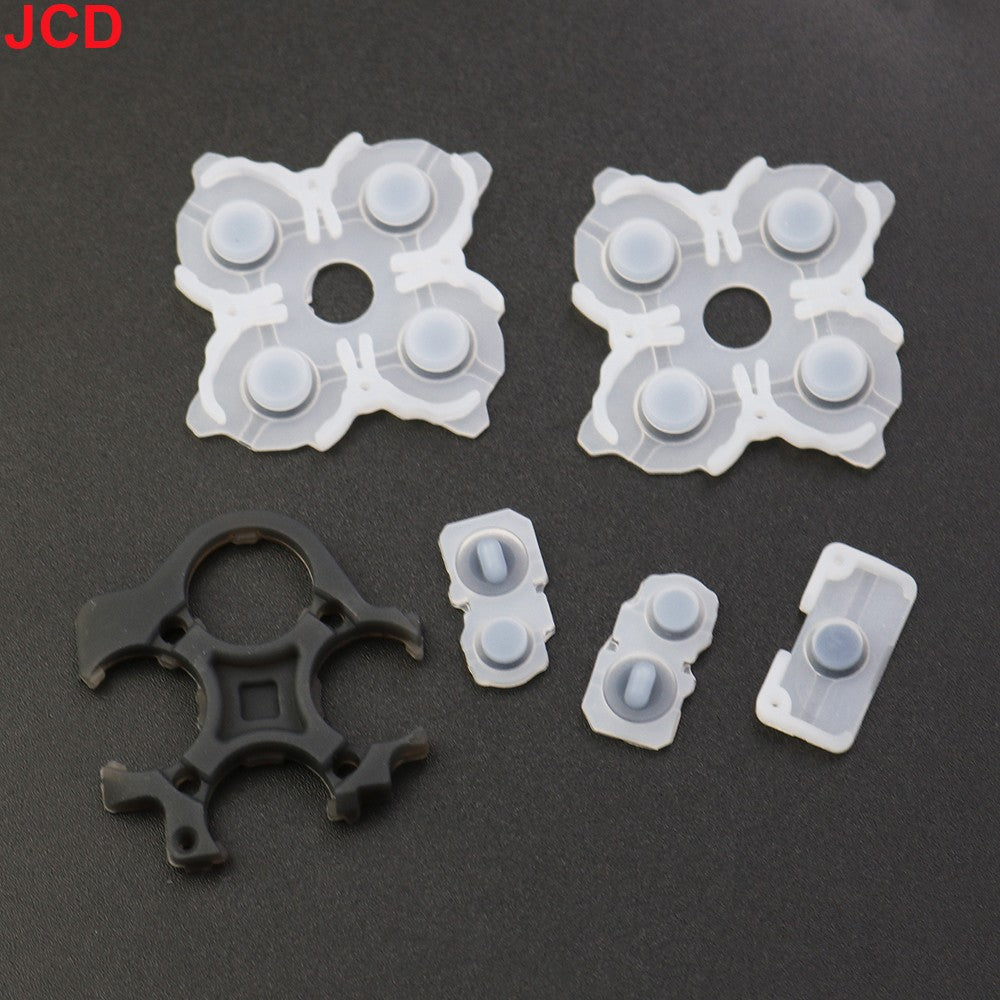 JCD 1 Juego de teclados de botón adhesivos de goma conductora de silicona para PS5 1,0 2,0 V1 V2 BDM-020 controlador accesorios de mando