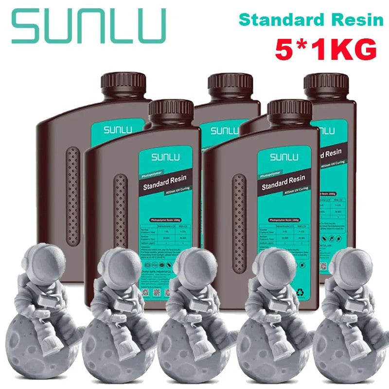 Resina estándar SUNLU/ABS como/lavado con agua/resina estándar 14K 5KG 1KG/botella 405nm resina UV impresión 3D para impresora LCD 3D