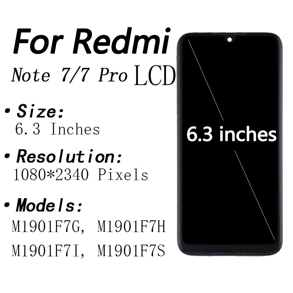 Pantalla de 6,3 "Note 7 para Xiaomi Redmi Note 7 pantalla LCD de repuesto para pantalla táctil Redmi Note 7 Pro M1901F7H M1901F7G
