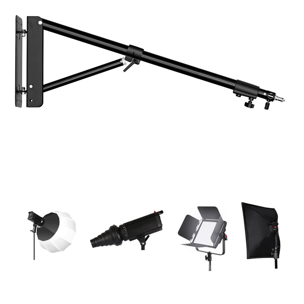 Soporte de proyector de brazo de soporte de montaje en pared pesado de 170cm y 135cm para estudio de fotografía Softbox luces de anillo estroboscópico de vídeo