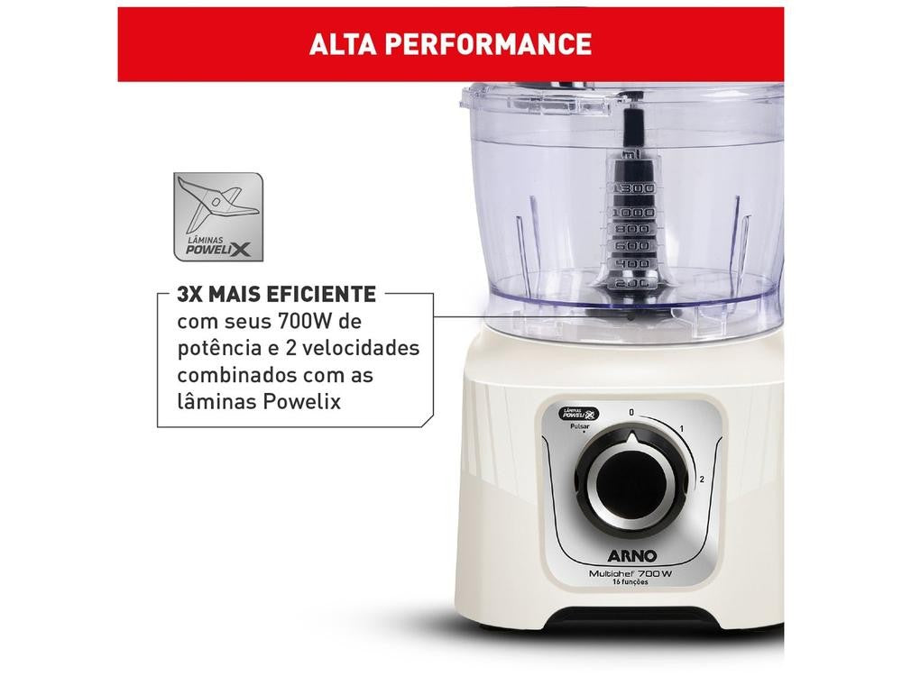 Arno-procesador de alimentos Multichef, 700W, marfil, MP62, 16 Functions-220V