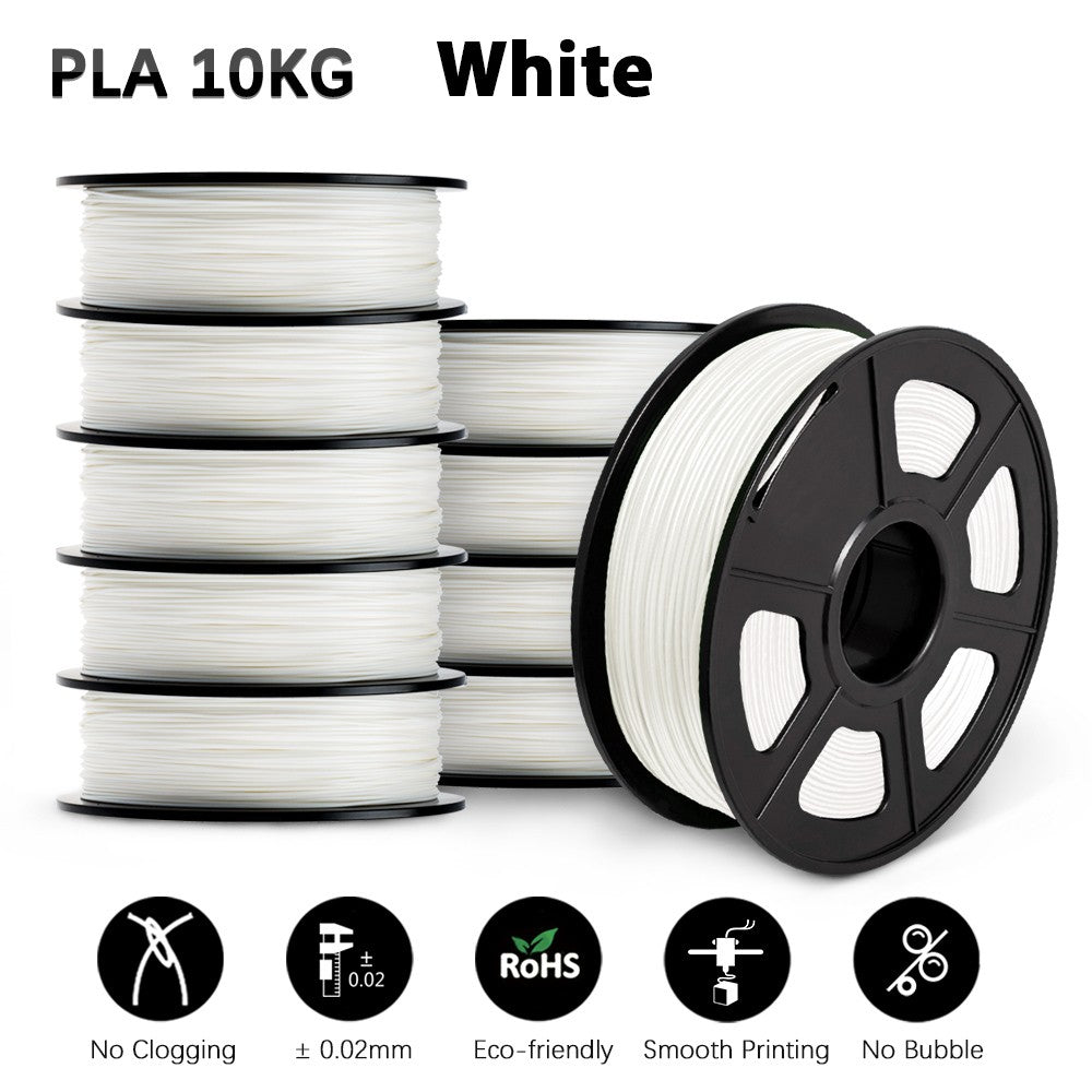 Filamento SUNLU 3D PLA/PLA PLUS de 10 kg (22 lb), 1.75 mm, Filamento para Impresora 3D, Ecológico y de Alta Resistencia