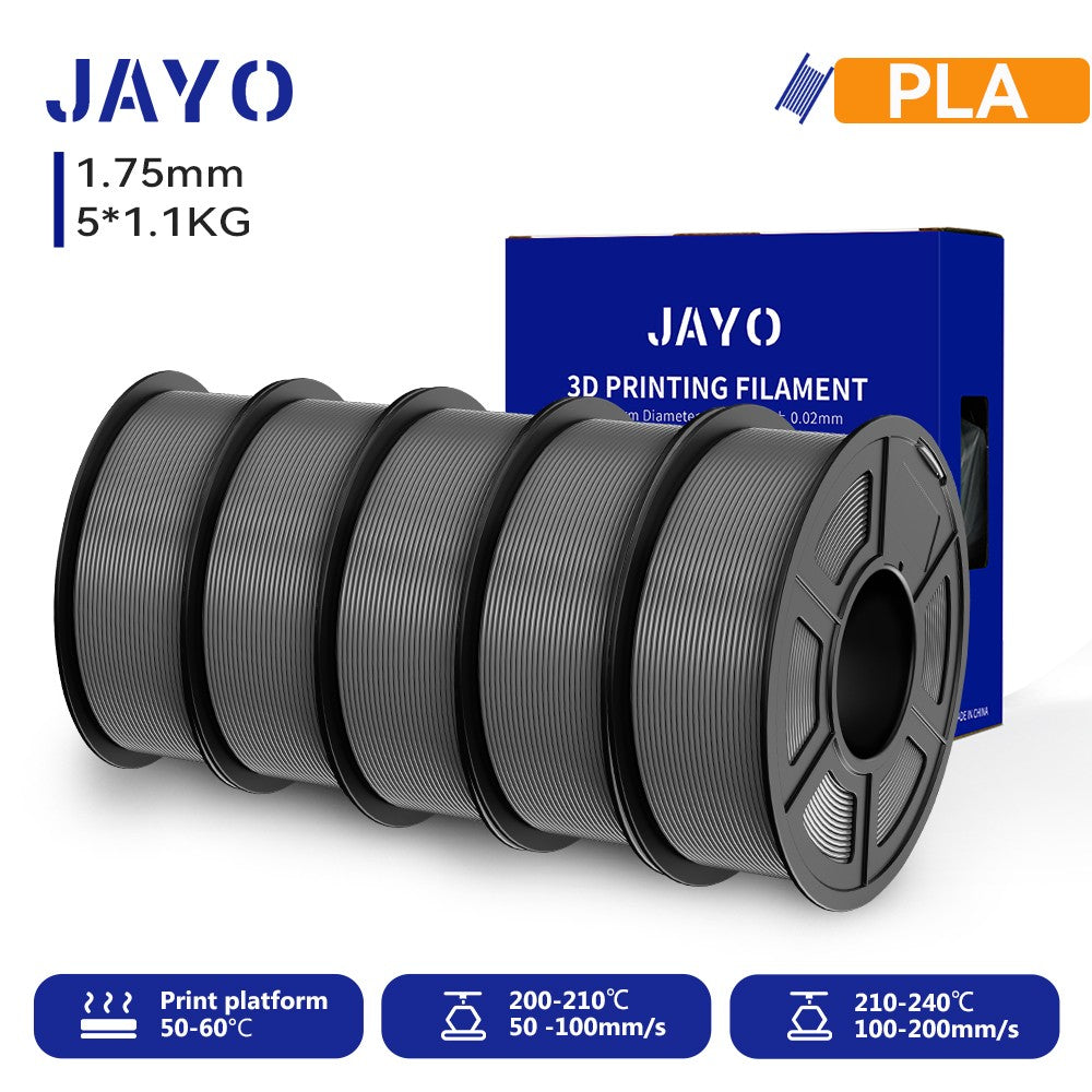 Filamento para Impresora 3D JAYO PETG/PLA/PLA PLUS, 1.75mm, 5.5KG, 100% Sin Burbujas, No Tóxico, Materiales de Impresión 3D para Impresora 3D y Bolígrafo 3D