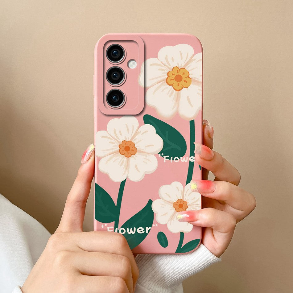 Funda para Samsung A35 A55 5G, funda trasera romántica, Protector de cámara de silicona líquida suave para Samsung A 35 A 55 Anti Choc Coque Capa