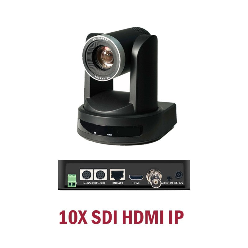 SMTAV-Cámara de conferencia SDI PTZ, Zoom 10X, HDMI, IP, transmisión en vivo, para iglesia, reunión de negocios