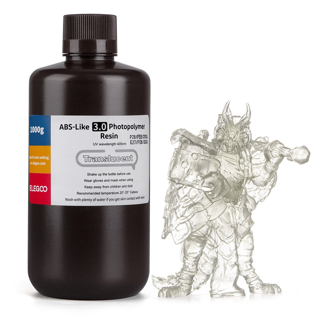 ELEGOO-resina de impresora 3D tipo ABS, resina de fotopolímero estándar tipo ABS de 405nm para impresión LCD 3D, 1000g