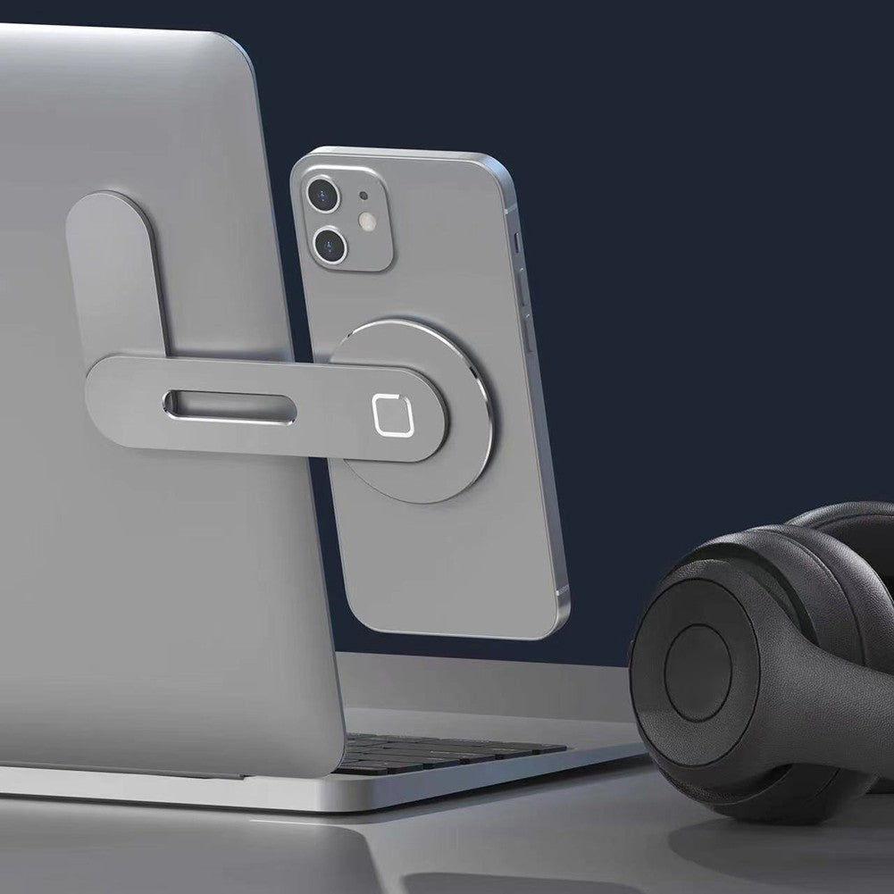 Soporte magnético de teléfono para Magsafe iPhone14 13 12 Pro Max, soporte para teléfono portátil, soporte para teléfono con tapa continua, soporte lateral para pantalla de Monitor magnético