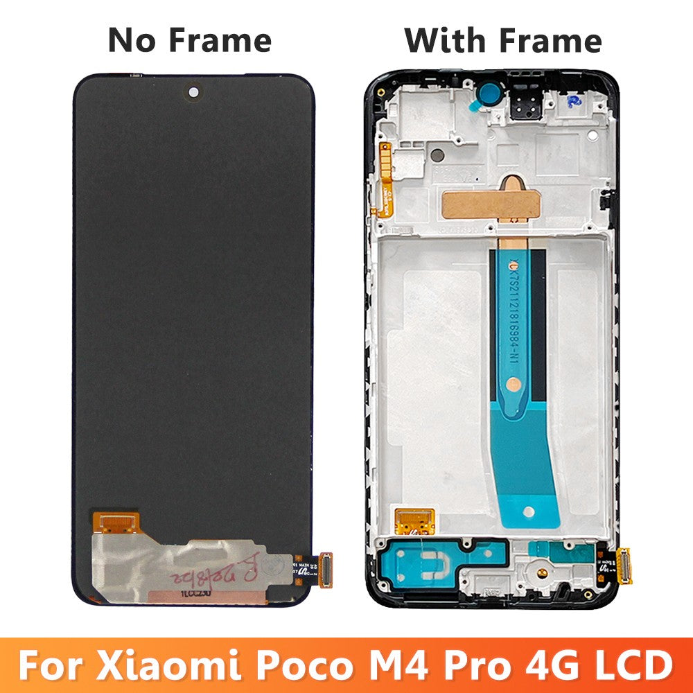 6,43'' Super AMOLED para Xiaomi Poco M4 Pro 4G LCD 2201117 PI PI 2201117 Conjunto del digitizador del panel de la pantalla táctil de la exhibición de PG MZB0B5VI