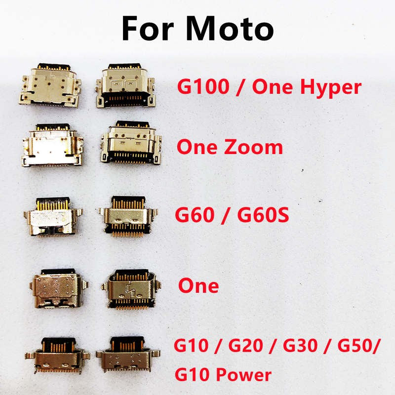 10 Uds nuevo para Motorola Moto G100 G60 G50 G30 G20 G10 Power One Zoom Hyper USB puerto de carga conector de cargador de enchufe