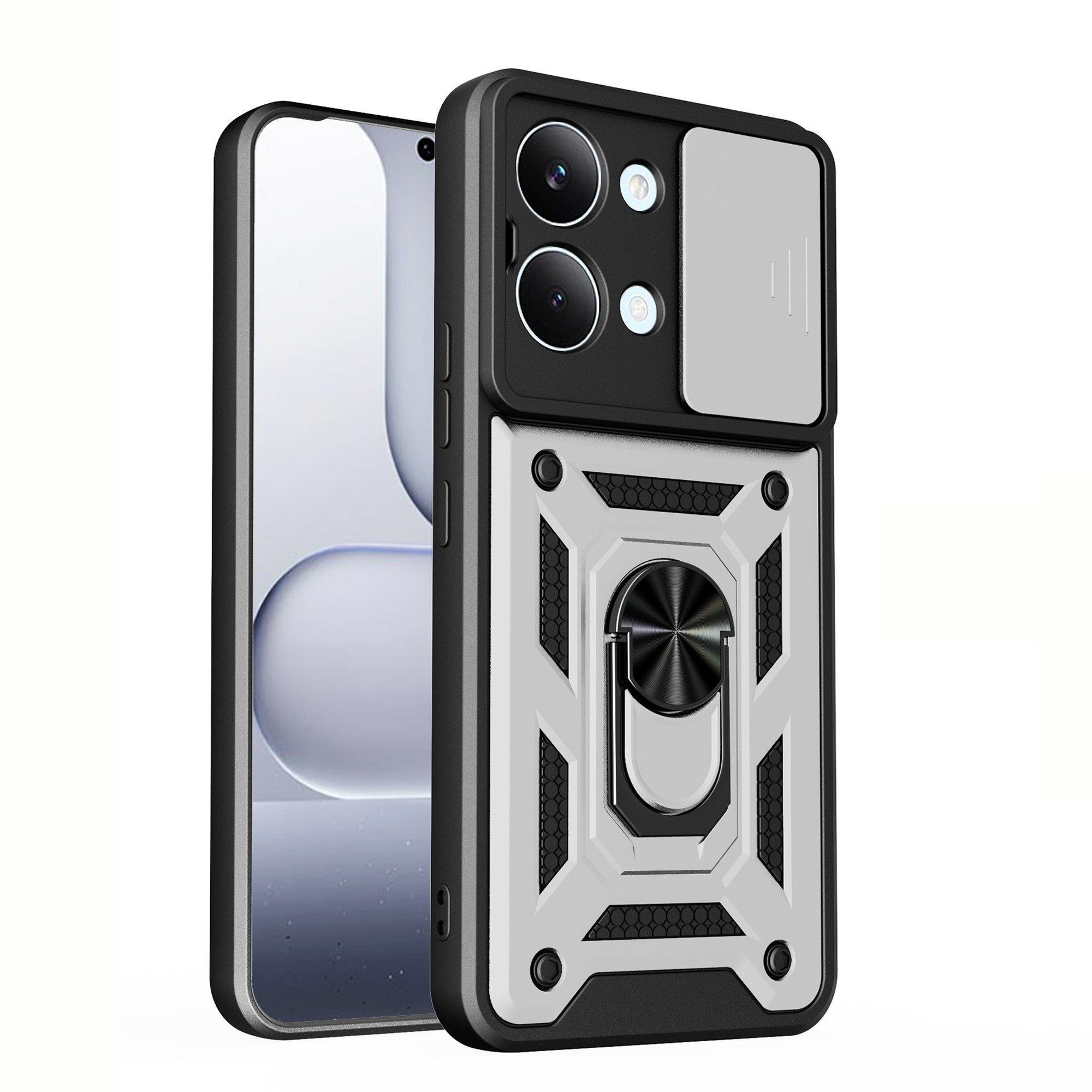 Funda Protectora para POCO X8 Pro Max X7 X6 Pro 5G, Funda con Anillo y Soporte para Xiaomi POCO X8 Pro, Protección para la Lente de la Cámara