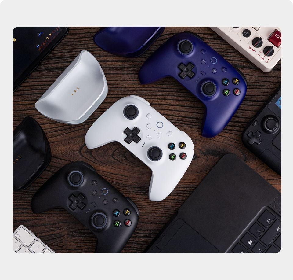 Nuevo Control Inalámbrico 8BitDo Ultimate 2 con Joystick TMR, Gatillos con Efecto Hall, Base de Carga, BT 2.4G para Windows 10, 11, Android y Steam