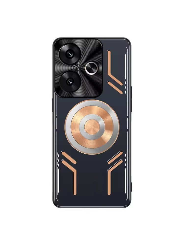 Nueva funda de disipación de calor de aleación de aluminio para POCO F6 X6 F4 GT F5 Pro 5G, cubierta de Metal de cobre rojo con refrigeración de grafeno