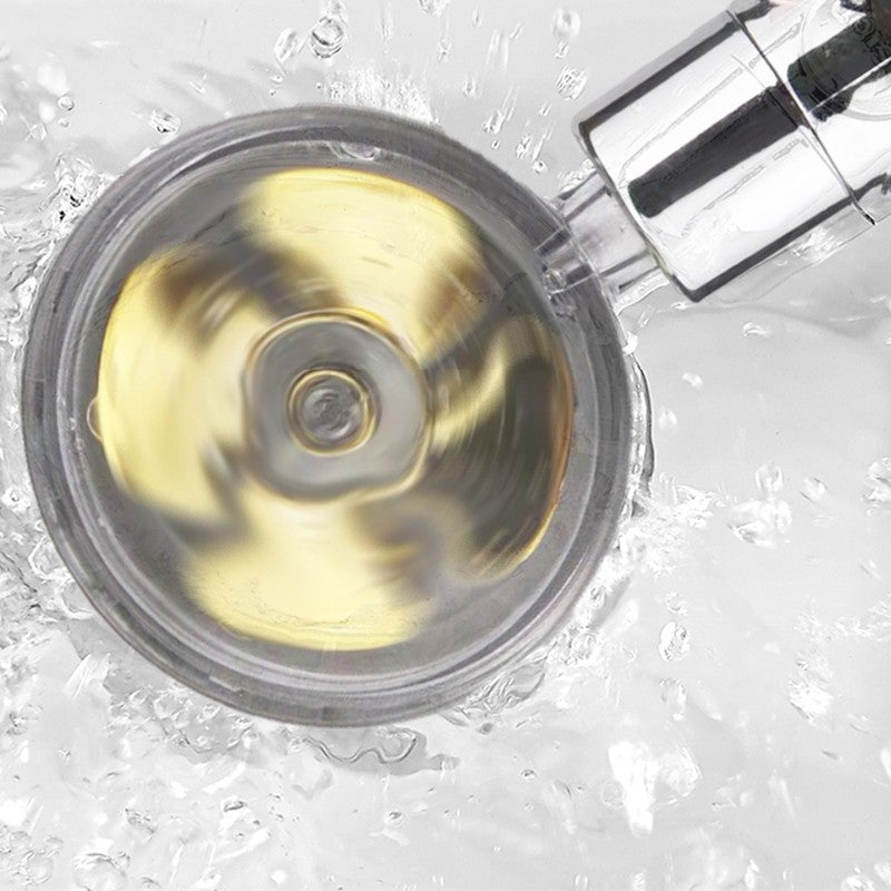 Nuevo cabezal de ducha con flujo de ahorro de agua, rotación de 360 grados con ventilador pequeño, boquilla de pulverización de alta presión ABS para lluvia, accesorios de baño
