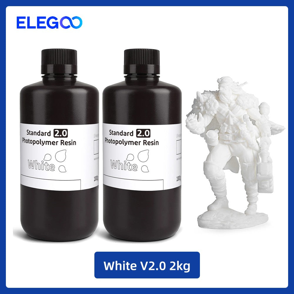 ELEGOO 2 uds/4 Uds 1KG juego de resina para impresora 3D LCD resina de curación UV 405nm resina fotopolímero estándar para impresión LCD 3D