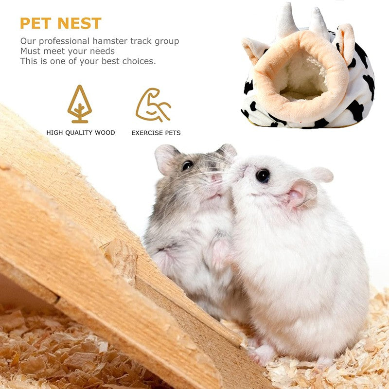 Jaula para hámster, cama suave y cálida, hamaca para ratas, cerdo, ardilla, casa de invierno, nido de terciopelo, cama cálida para dormir, artículos para mascotas pequeñas