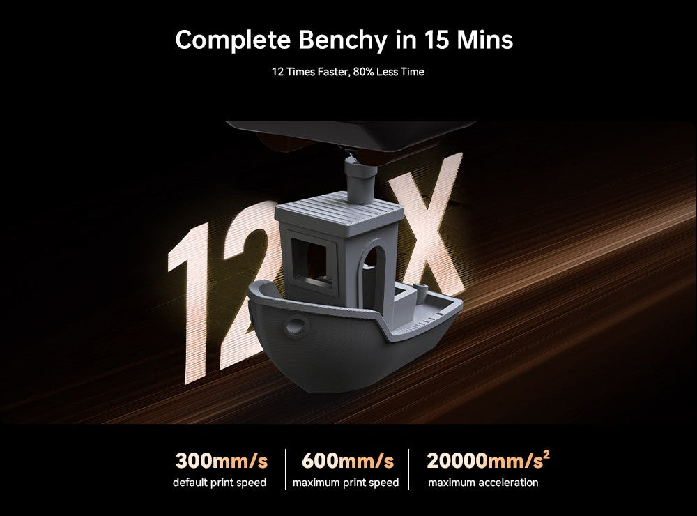 Impresora 3D Anycubic Kobra S1 Max Combo Multicolor, Velocidad Máxima de 600 mm/s con 350 ?   Boquilla de Acero Endurecido para Hotend, 350×350×350 mm