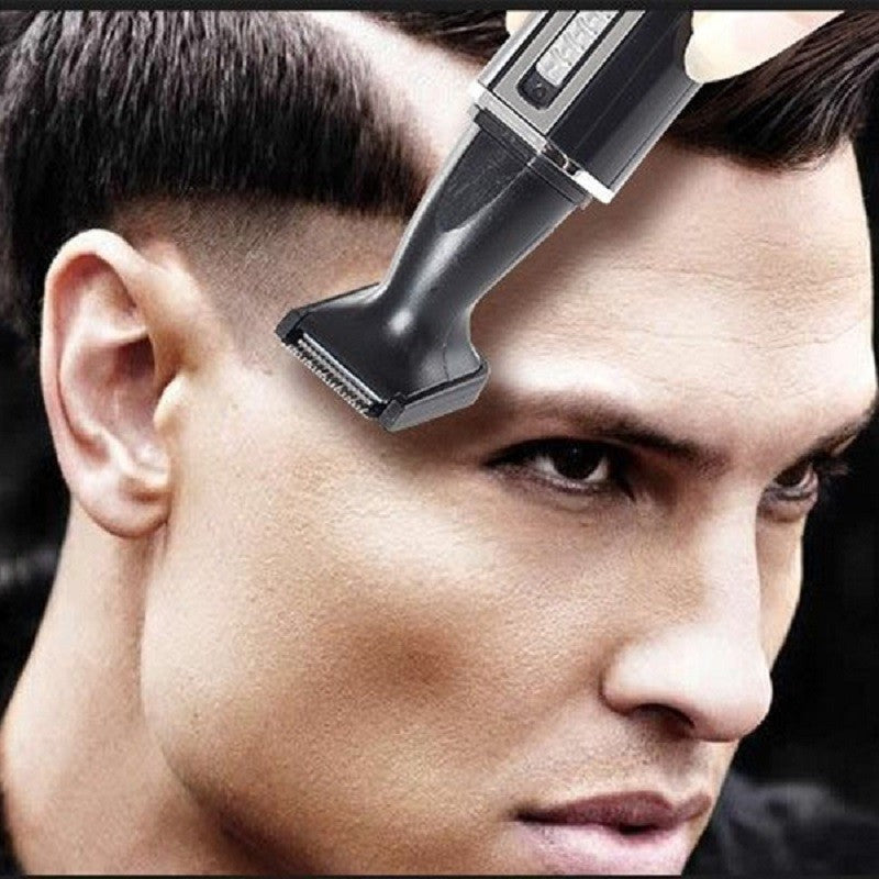 Kit de Afeitado Kemei Todo en Uno, Afeitadora Eléctrica para Hombre, Recortadora de Pelo Recargable, para Nariz, Orejas, Barba, Cejas y Rostro