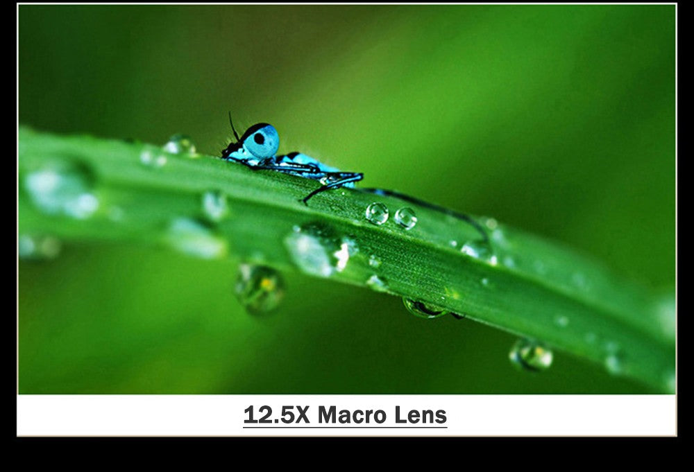 Kit de lentes de teléfono 0,45x súper gran angular y 12,5x lente súper macro lente de cámara HD para iPhone 12 11 Xiaomi Huawei todos los teléfonos móviles