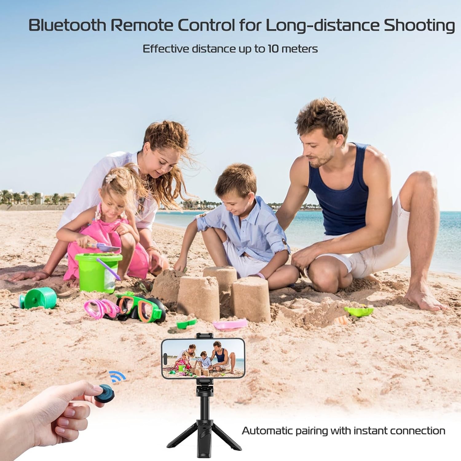 ULANZI JJ02 trípode para palo de Selfie trípode de teléfono con agarre extensible con control remoto desmontable 2 zapatos fríos tamaño de bolsillo Mini soporte para teléfono