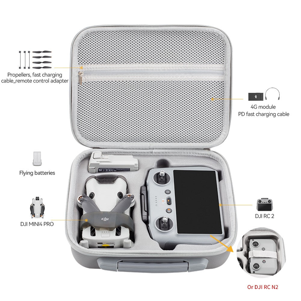 Bolso de hombro para DJI Mini 4 Pro, estuche de almacenamiento, accesorios para Drones, bolso Mini 4 Pro RC 2/RC-N2, caja de transporte rígida