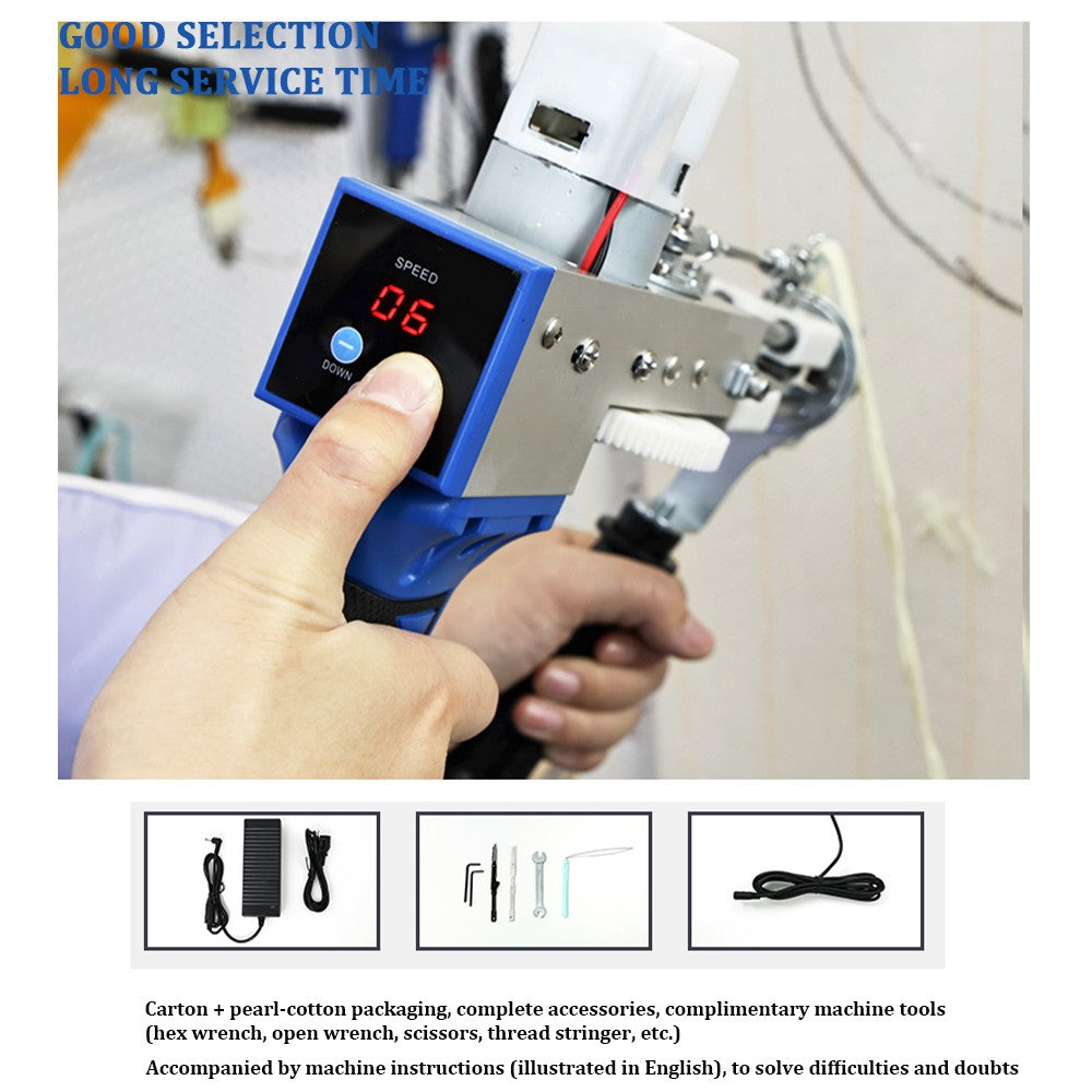 Máquina eléctrica para tejer alfombras, pistola para mechones de alfombras, herramientas para hacer alfombras, máquina de bordado manual de corte/bucle de 7-21mm, 110-220V