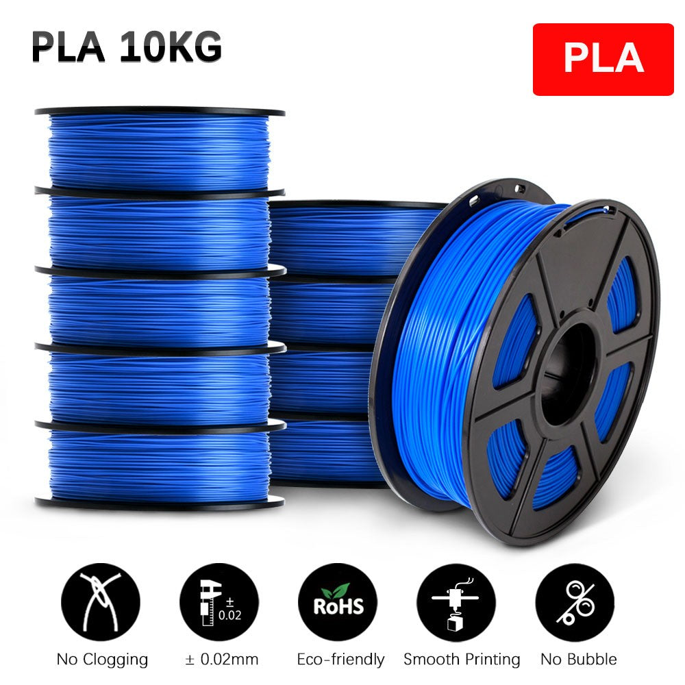 Filamento SUNLU 10KG 3D PLA/PLA PLUS/PETG/filamnet ABS fácil 1,75mm 10 rollos 1KG filamento de impresora 3D bien herido para impresora 3D