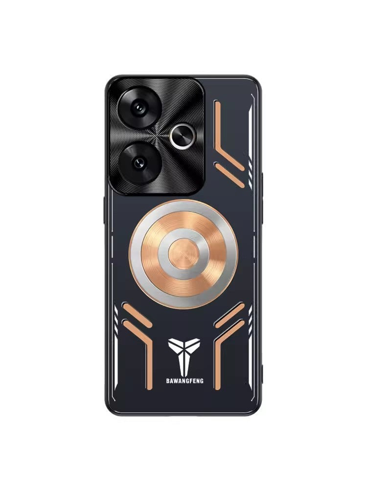 Nueva funda de disipación de calor de aleación de aluminio para POCO F6 X6 F4 GT F5 Pro 5G, cubierta de Metal de cobre rojo con refrigeración de grafeno