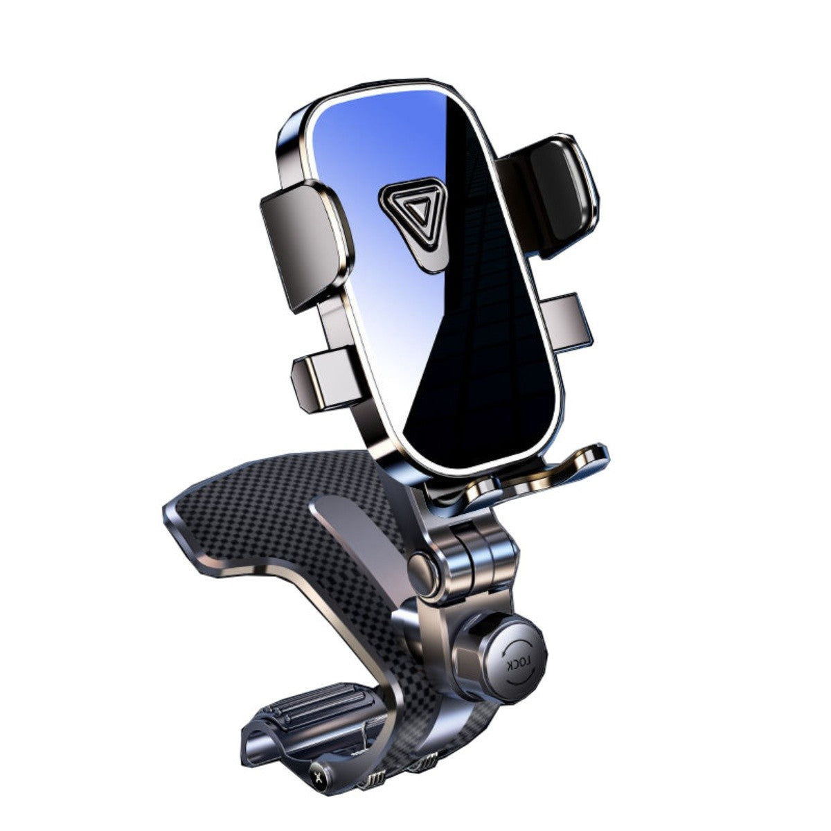 Soporte para teléfono para salpicadero de coche, Clip de cocodrilo por gravedad, espejo de bloqueo automático, soporte Universal para navegación GPS, novedad de 2024