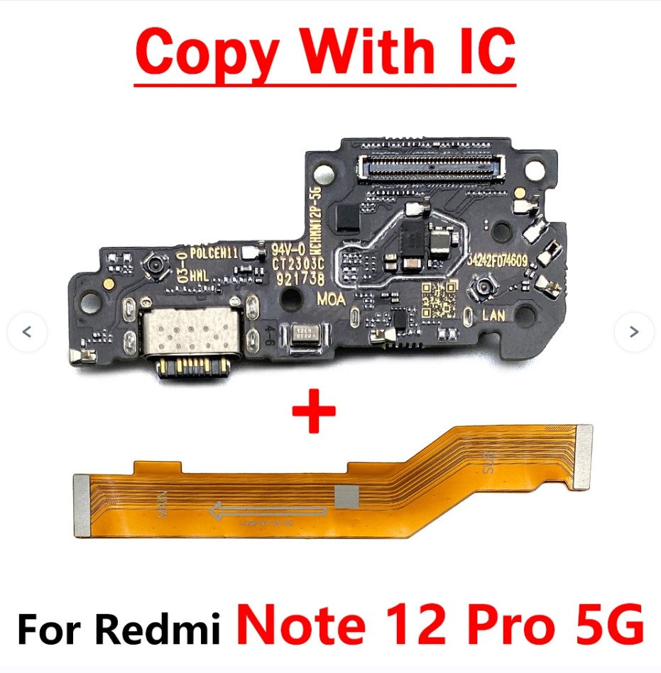 Para Xiaomi Redmi Note 7 8 8T 9 9S 10 10S 12 Pro 4G 5G conector Dock cargador Micro USB puerto de carga placa base Cable flexible principal
