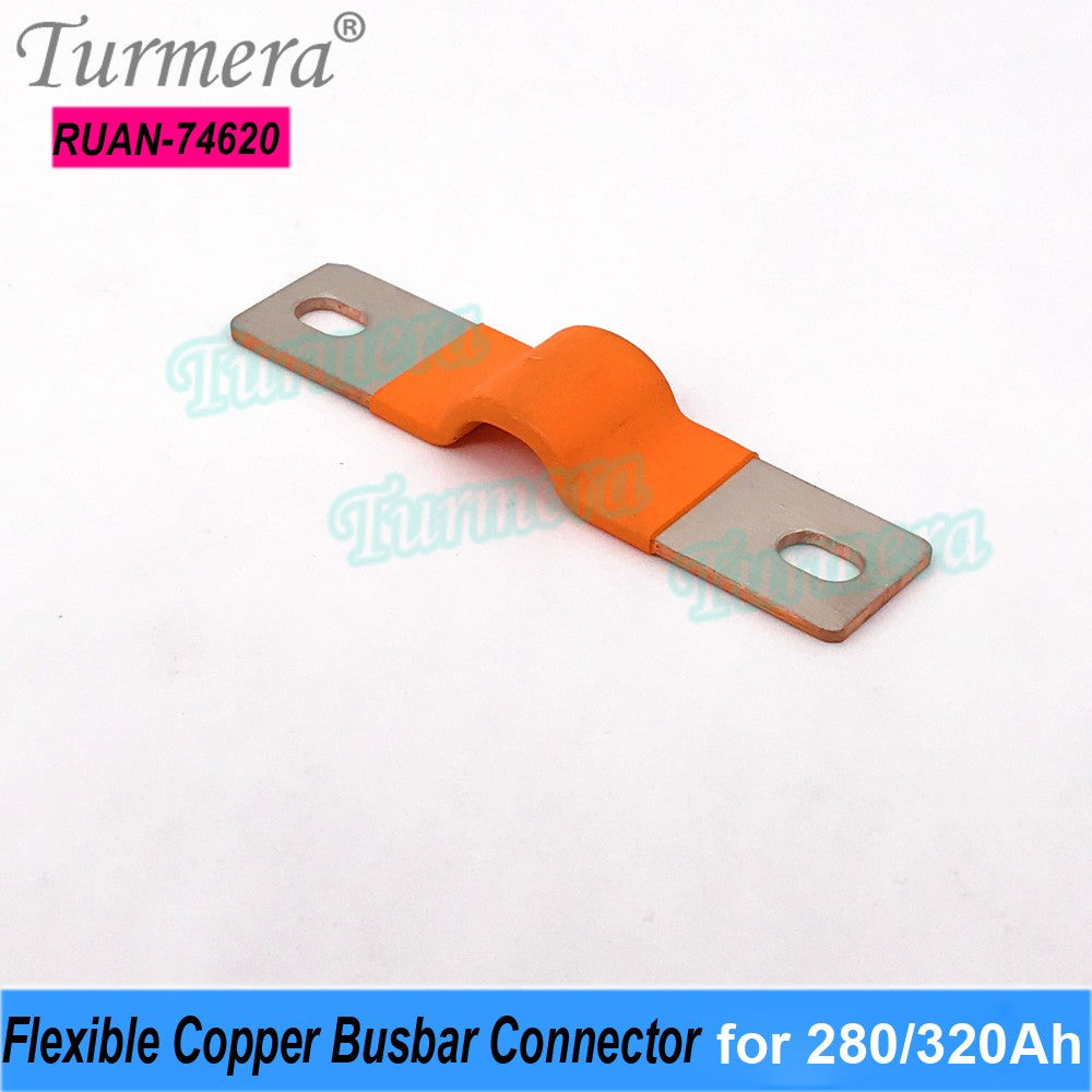 Turmera-batería Lifepo4 de 12V, conector de cobre Flexible, 56mm, 74mm, 2mm, 400A, para uso en batería Lifepo4 de 200Ah, 230Ah, 280Ah, 320Ah