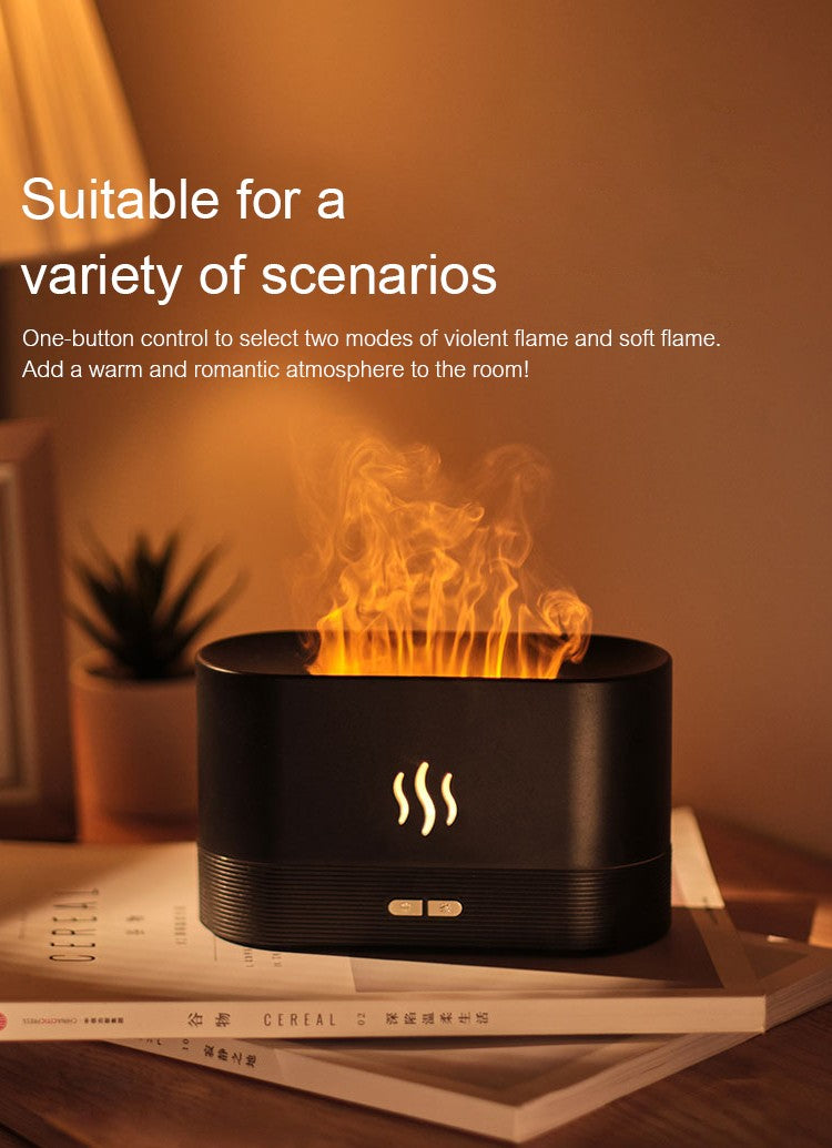 KINSCOTER-Difusor de Aroma ultrasónico, humidificador de aire, generador de niebla fría, nebulizador Led, aceite esencial, lámpara de llama
