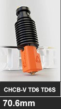 Hotend R Trianglelab V6 Volcano 12V/24V con control remoto Bowen, cabezal de impresión J y soporte de ventilador de refrigeración para V6 HOTEND para PT100