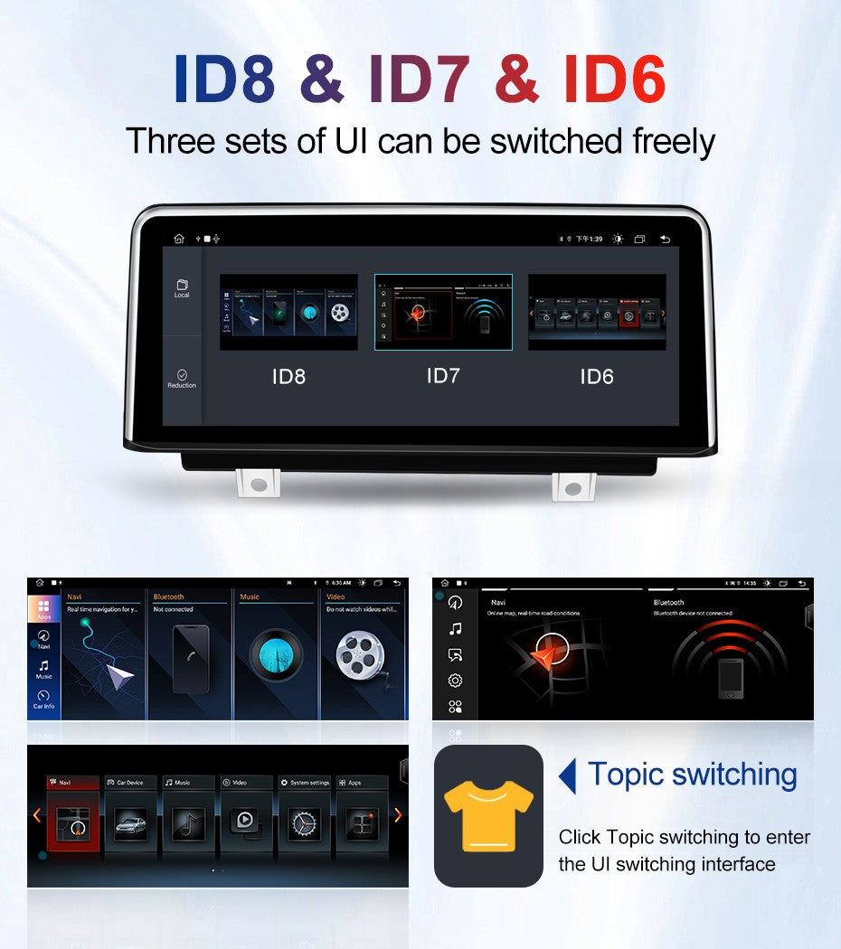STWEI 2024 nuevo ID6 ID7 ID8 UI 10,25inc sistema Android inalámbrico Carplay AUTO para BMW X5 E70 X6 E71 reproductores de vídeo de coche GPS Navi