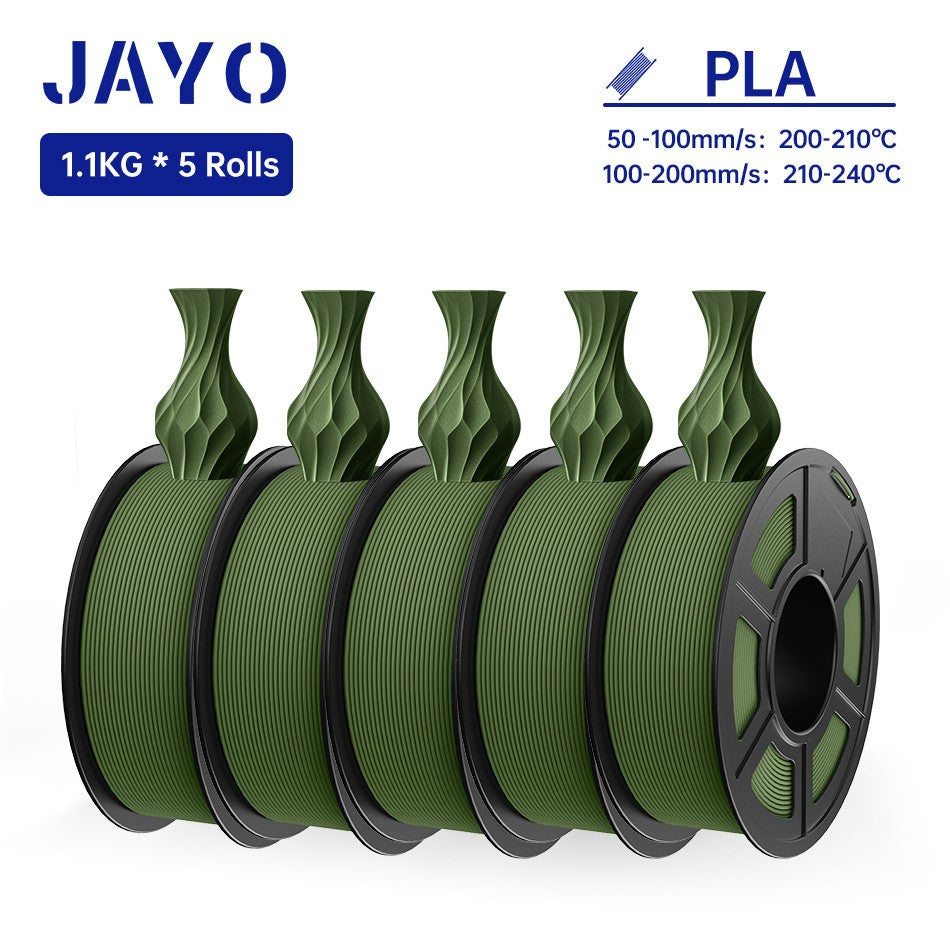 Filamento JAYO PLA 1,75 MM 5 rollos filamento de impresora 3D PLA 100% sin burbujas para FDM Coloful Material de impresión 3D regalo DIY