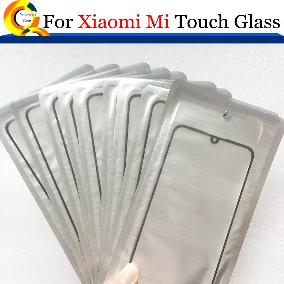 10 unids/lote para Xiaomi Redmi 14C 14R 13C 12C 10 10C 9 9A 9C 9i 8A 8 12 5G Panel de pantalla táctil lente de cristal exterior frontal con OCA