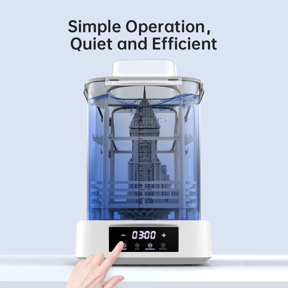 ANYCUBIC Wash & Cure 3 Plus lavadora de curado de gran volumen para impresora 3D de resina LCD SLA tamaño de limpieza 228*128*250mm