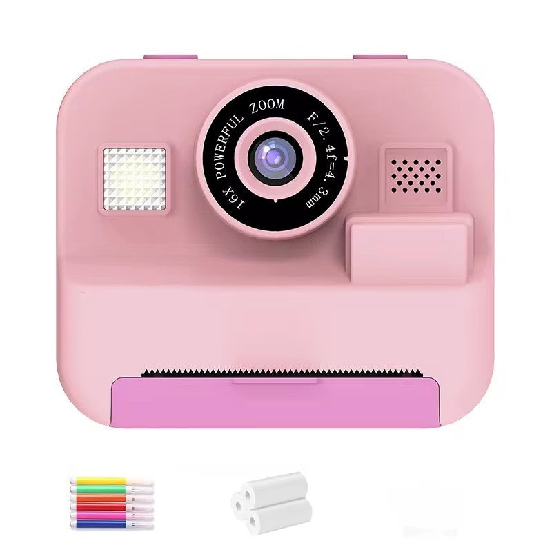 Mini cámara de vídeo digital para niños con impresión térmica y estabilización de imágenes múltiples, tarjeta de 32 GB incluida