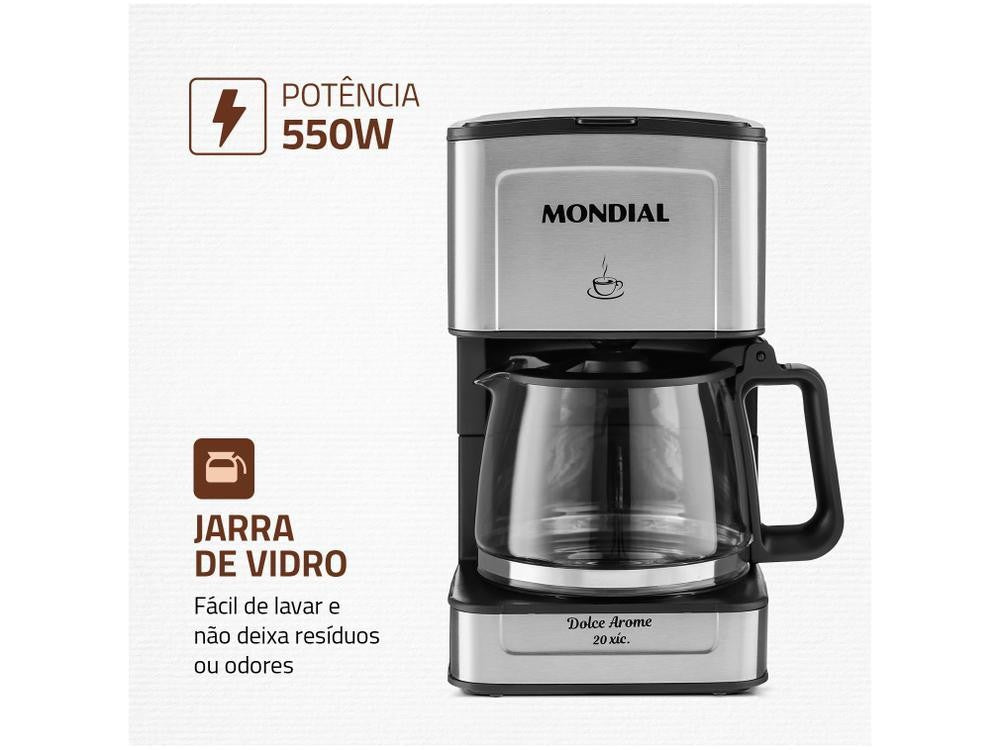 Cafetera eléctrica Mondial Dolce Arome, 20 Cafes-220V
