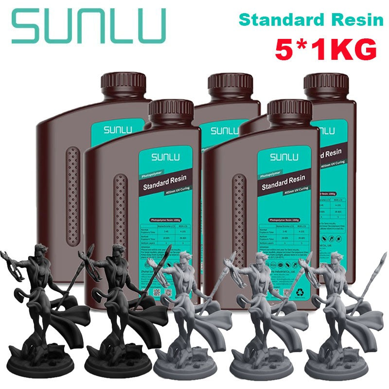 SUNLU-impresora LCD de resina estándar, 5KG, 405nm, curado de fotones, superficie lisa de buena precisión, modelo de bajo olor, Kit de impresión de garaje
