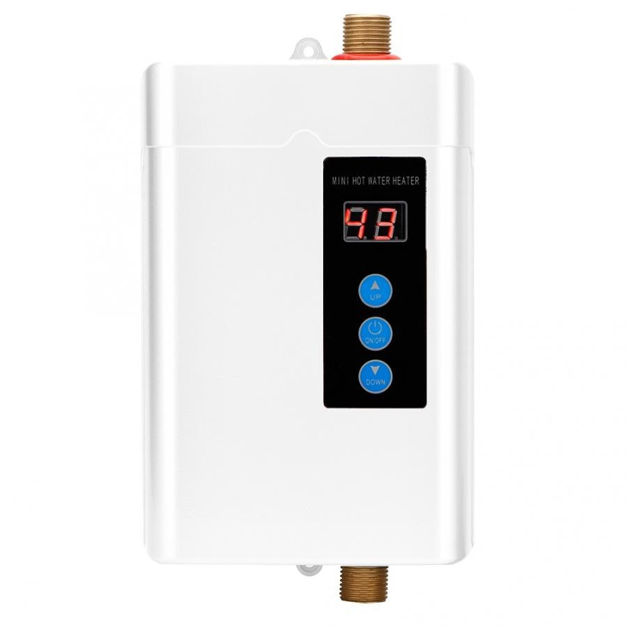 Calentador de agua eléctrico Digital, Control remoto, instantáneo, sin depósito, para cocina, baño, ducha, calentamiento rápido
